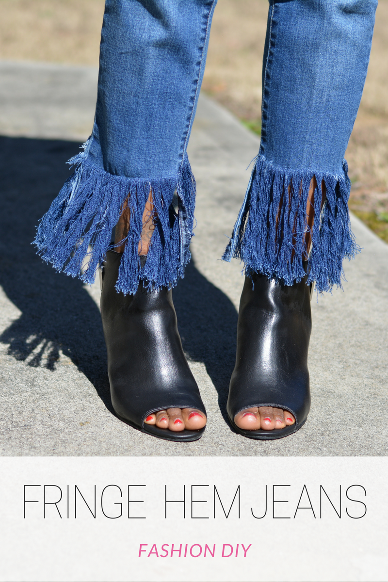 Fringe hem deals pants